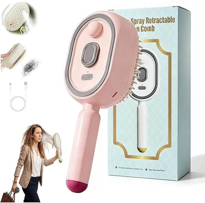 Rechargeable Mist & Detangling Hair Brush