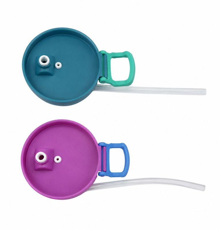 Reusable Silicone Cup Lid & Straw Accessory