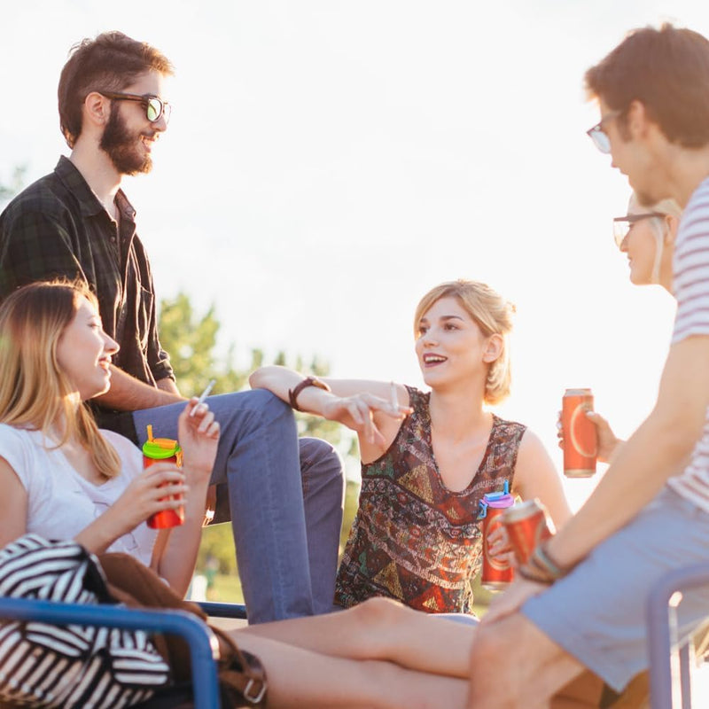 Reusable Silicone Cup Lid & Straw Accessory — product details