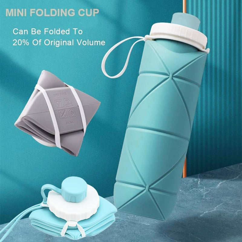 600ml Collapsible Silicone Water Bottle — product details