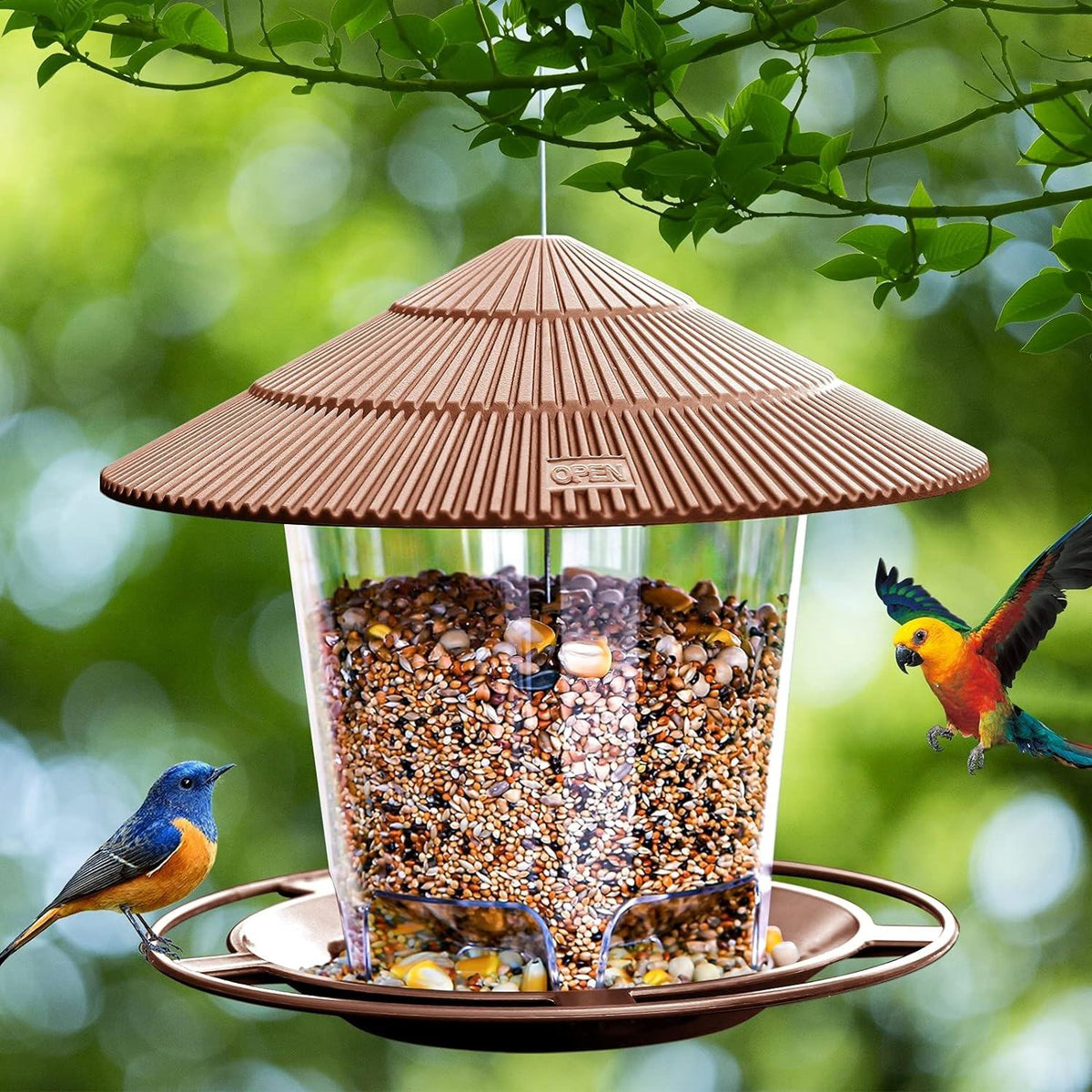 Hanging Garden Bird Feeder — Green — product details